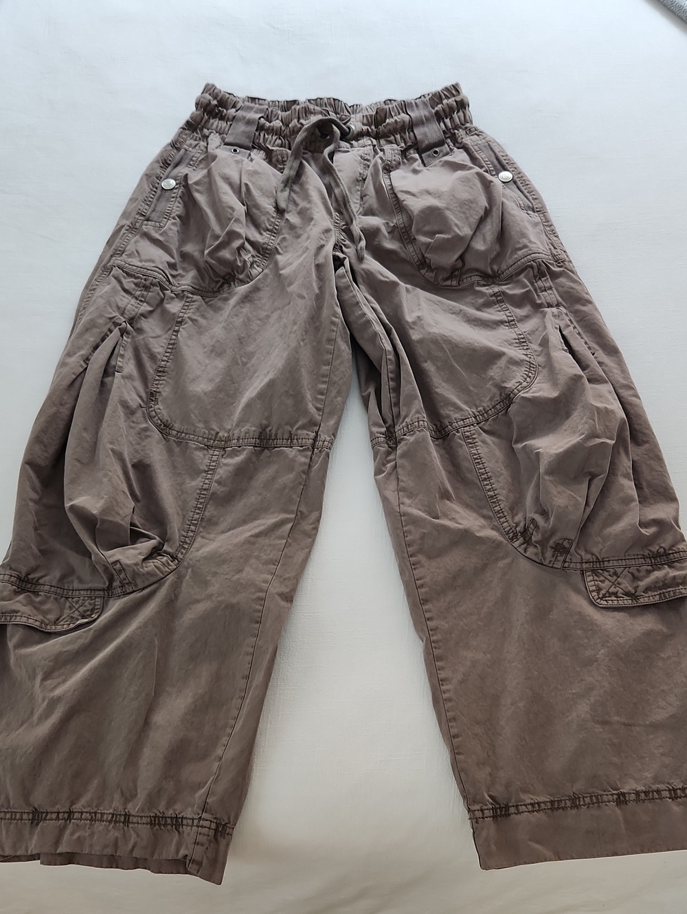 NWOT Free People Cargo Drawstring Pants in BroWN